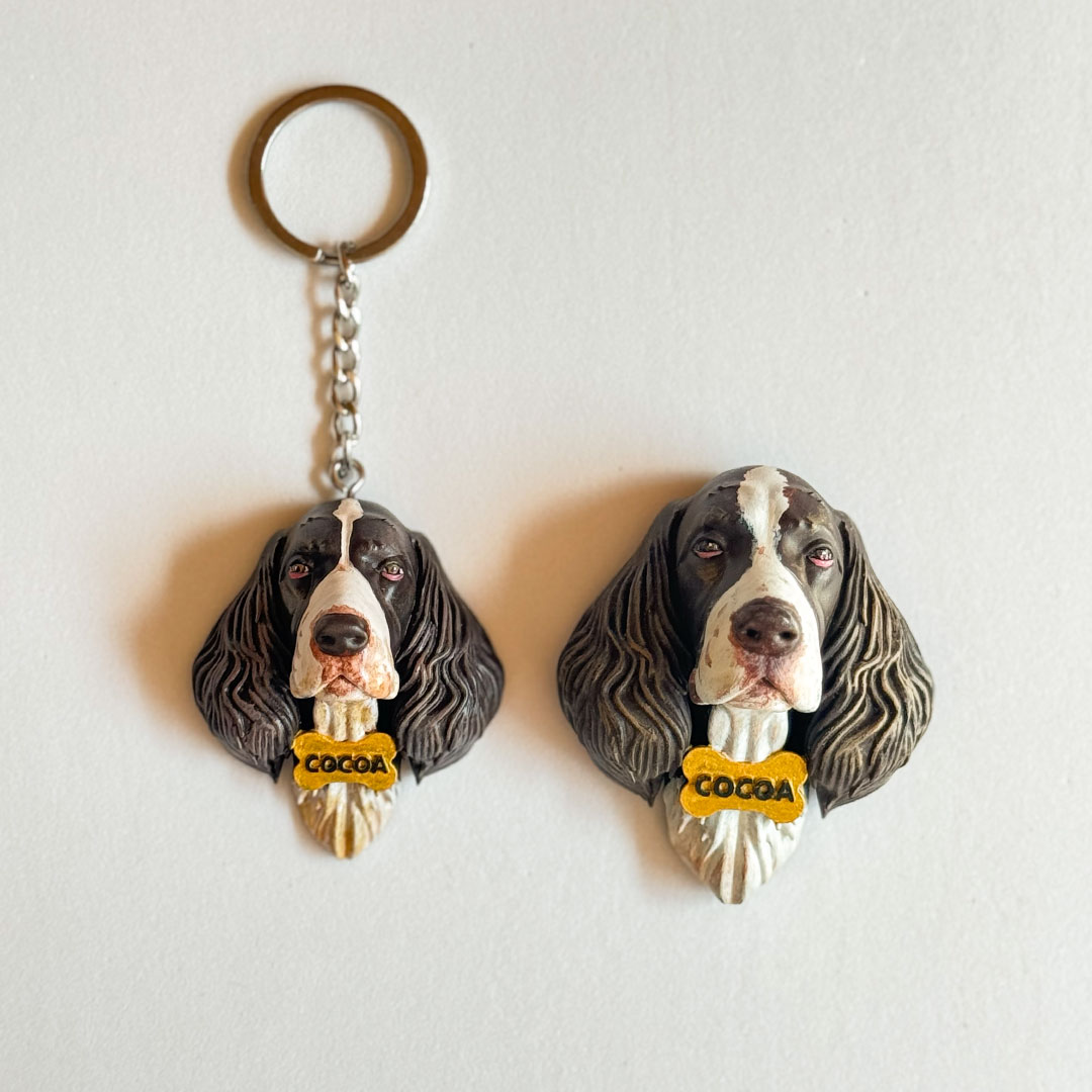 Imán y llavero de mascotas personalizado
